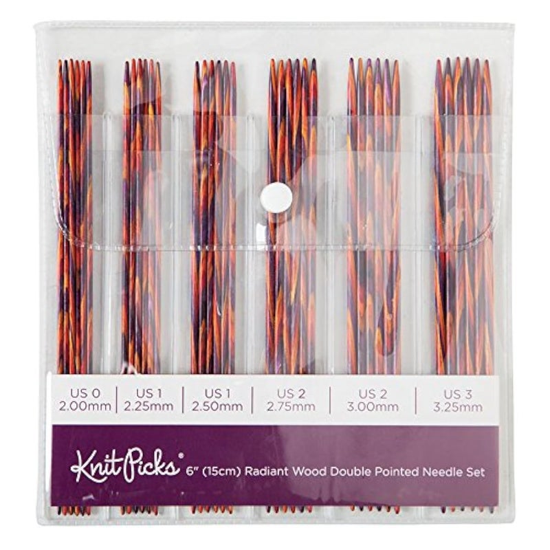 KnitPicks Knit Picks Double Pointed Wood Knitting Needle Set (Radiant 6") - Image 1